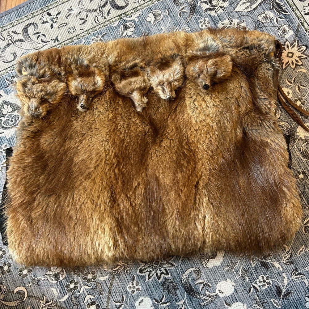 Very old mink hand muff